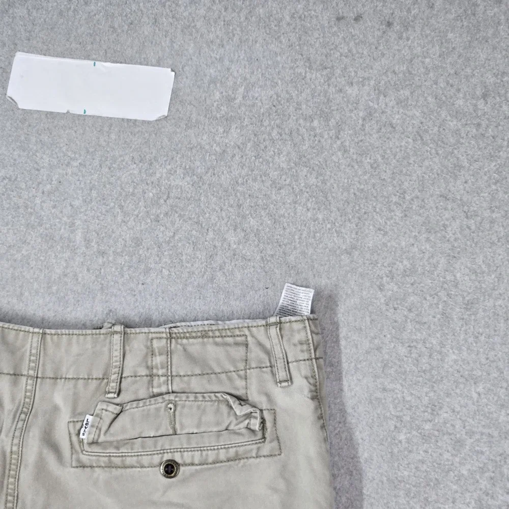 Levi's Men Shorts 34 Khaki Cargo Twill Outdoor Pockets Mid Rise 9